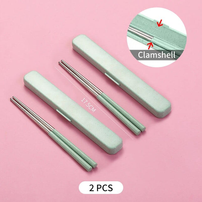 Chinese Style Portable Stainless Steel Chopsticks - wnkrs