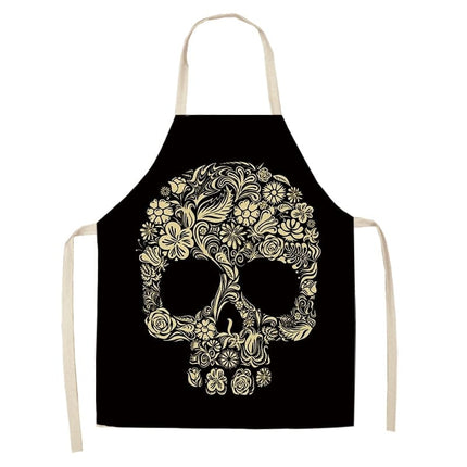 Sugar Skull Patterned Kitchen Apron - wnkrs