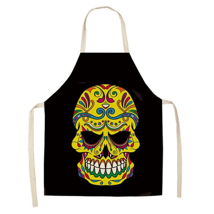 Sugar Skull Patterned Kitchen Apron - wnkrs