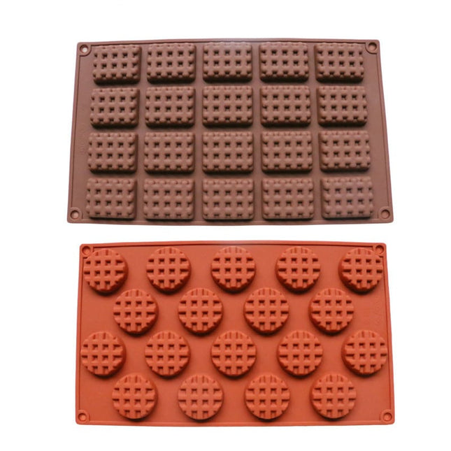 Cute Grid Shaped Eco-Friendly Silicone Chocolate Molds Set - wnkrs