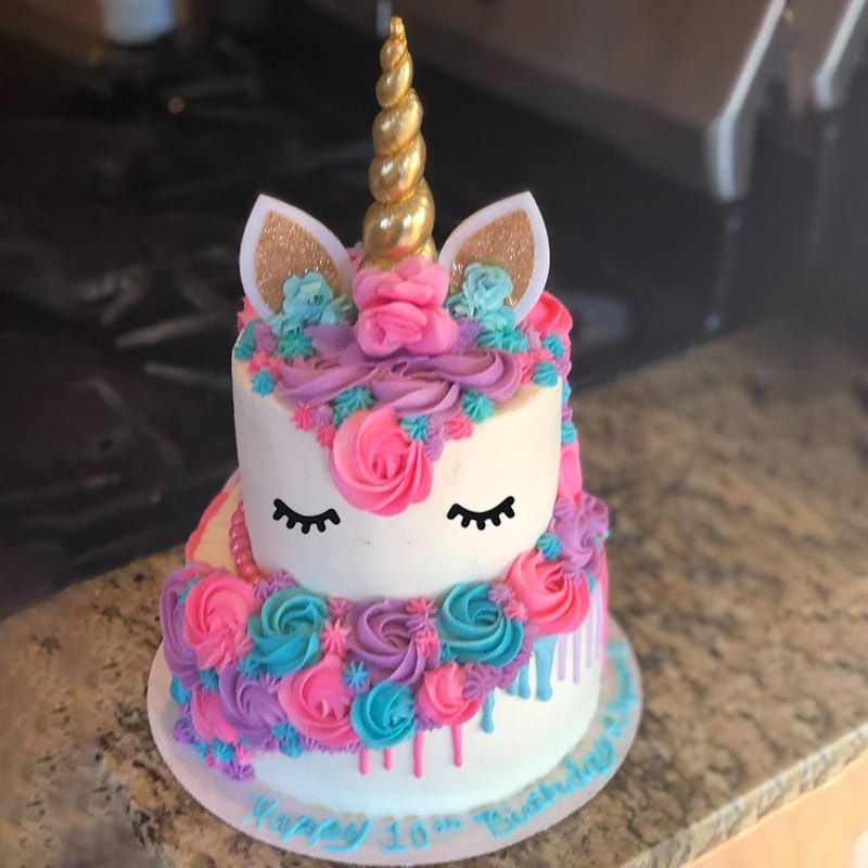 Unicorn Shaped Baby Shower Cake Toppers