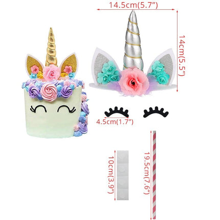 Unicorn Shaped Baby Shower Cake Toppers - Wnkrs