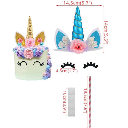 Unicorn Shaped Baby Shower Cake Toppers - Wnkrs