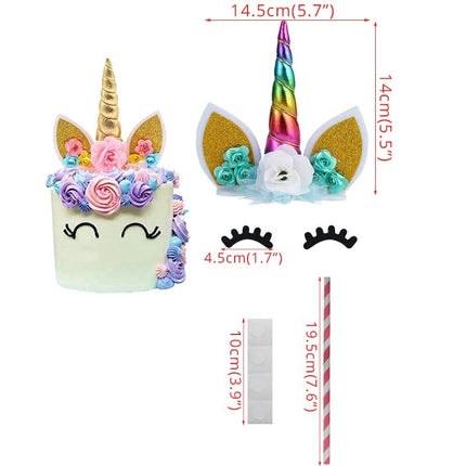 Unicorn Shaped Baby Shower Cake Toppers - Wnkrs