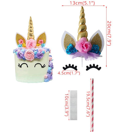 Unicorn Shaped Baby Shower Cake Toppers - Wnkrs