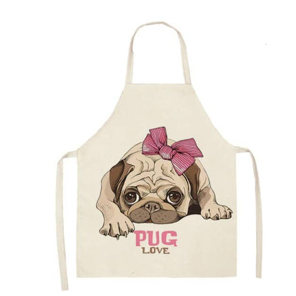 Funny Pug Print Apron - Wnkrs