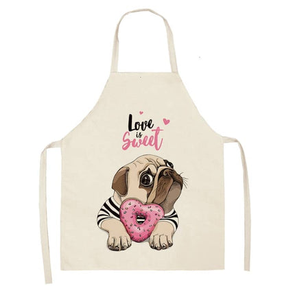 Funny Pug Print Apron - Wnkrs