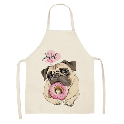 Funny Pug Print Apron - Wnkrs