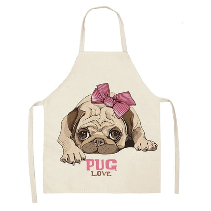 Funny Pug Print Apron - Wnkrs