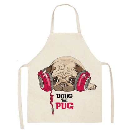 Funny Pug Print Apron - Wnkrs