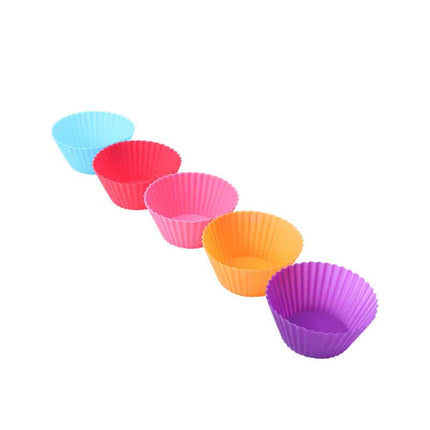 Reusable Round Shaped Eco-Friendly Silicone Cupcake Molds Set - wnkrs