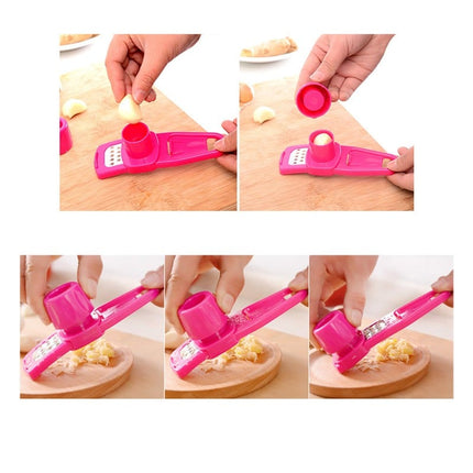 Practical Plastic and Stainless Steel Garlic Cutter - wnkrs