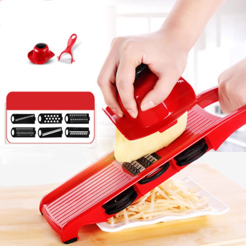 Plastic Vegetable Graters with Adjustable Stainless Steel Blades