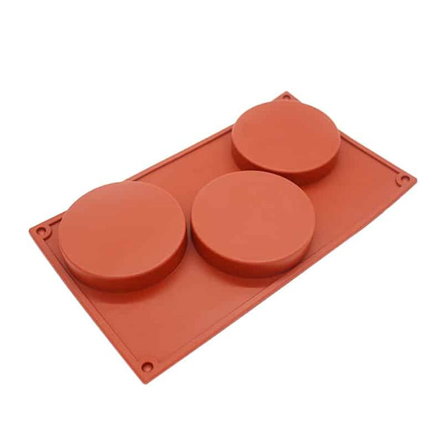 Large Round Silicone Baking Mold with 3 Cavities - wnkrs