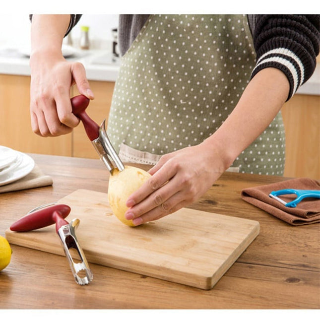 Red Kitchen Steel Fruit / Vegetable Corer - Wnkrs