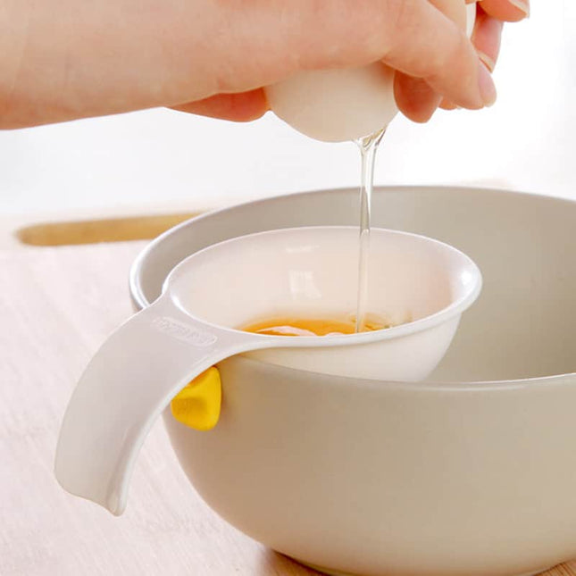 White Mini Egg Yolk Separator With Silicone Holder - Wnkrs