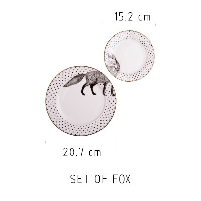 Graphic Animal Print Plates 2 Pcs Set - Wnkrs