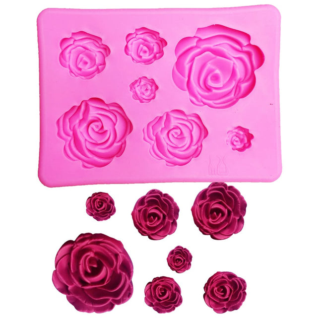 Charming Roses Shaped Eco-Friendly Silicone Baking Mold - wnkrs