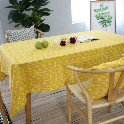 Arrow Patterned Decorative Linen Tablecloth - Wnkrs