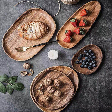 Natural Wood Irregular Tray - Wnkrs