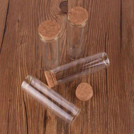 Glass Spice Jar with Cork Stopper 24 Pcs Set - Wnkrs