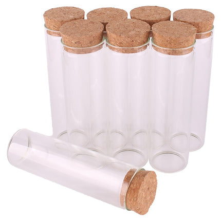 Glass Spice Jar with Cork Stopper 24 Pcs Set - Wnkrs