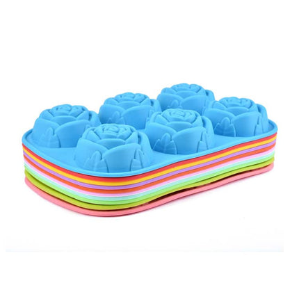 Lovely Roses Shaped Eco-Friendly Silicone Baking Mold - wnkrs