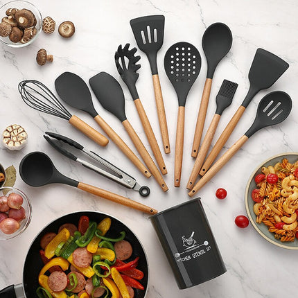 Non-Stick Silicone Kitchen Utensils Set - Wnkrs