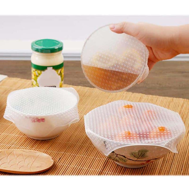 Fresh Keeping Food Silicone Wrap 4 Pcs Set - Wnkrs