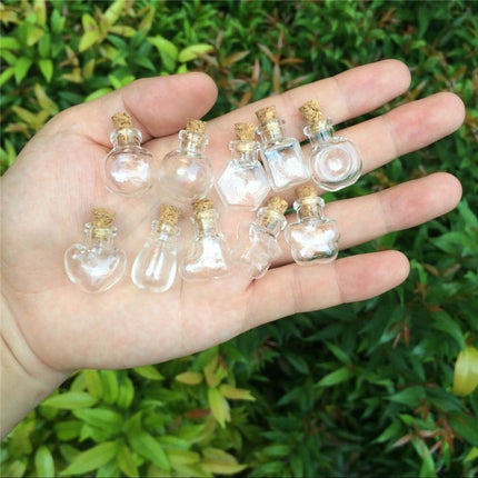 Set of 10 Mini Glass Bottles - wnkrs