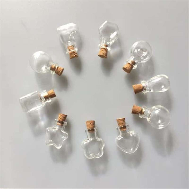 Set of 10 Mini Glass Bottles - wnkrs