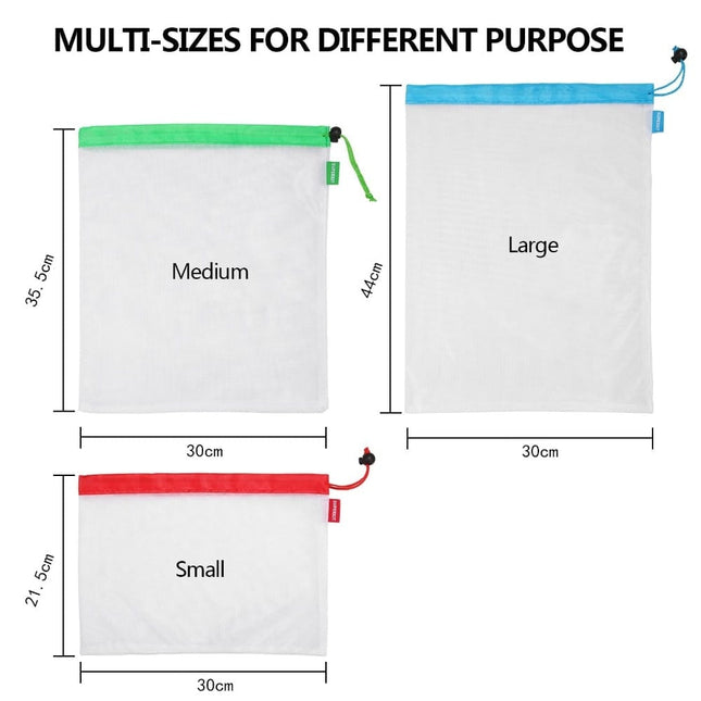 Mesh Food Storage Bag 12 Pcs Set - wnkrs