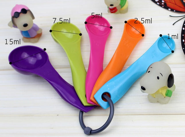 Plastic Measuring Spoons for Cooking, 5PCS/Set - wnkrs