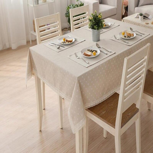 Floral Pattern Linen Tablecloths - Wnkrs