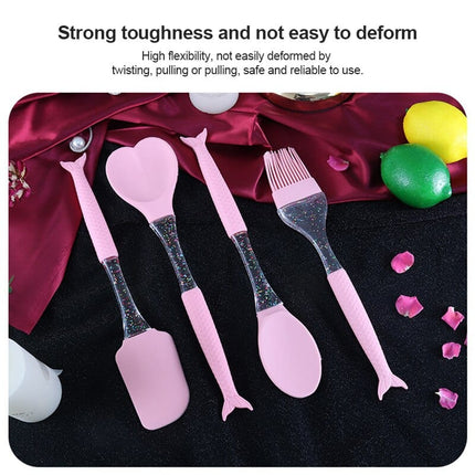 Mermaid Design Utensils 4 Pcs Set - Wnkrs