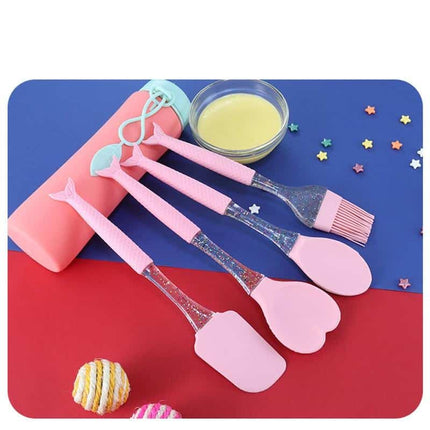 Mermaid Design Utensils 4 Pcs Set - Wnkrs