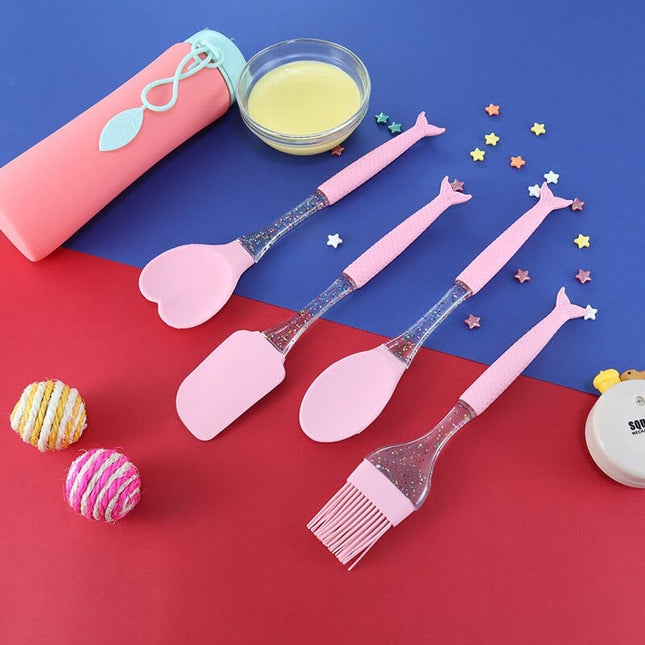 Mermaid Design Utensils 4 Pcs Set - Wnkrs