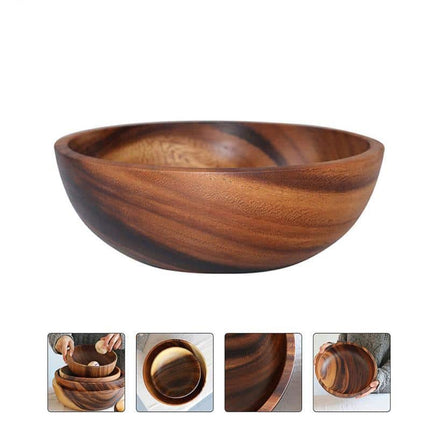 Kitchen Natural Wooden Salad Bowl - Wnkrs