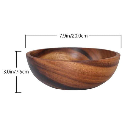 Kitchen Natural Wooden Salad Bowl - Wnkrs