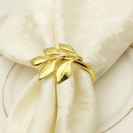 Set of 6 Leaf Shaped Napkin Rings - Wnkrs