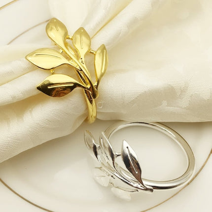 Set of 6 Leaf Shaped Napkin Rings - Wnkrs