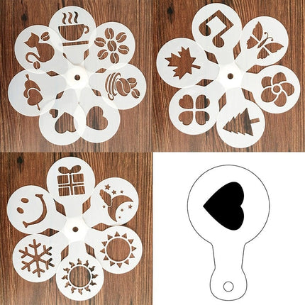 Set of 19 Different Coffee Stencils - Wnkrs