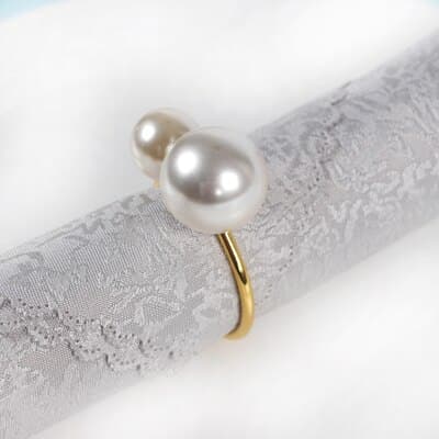 Pearl Napkin Ring 12 Pcs Set - Wnkrs