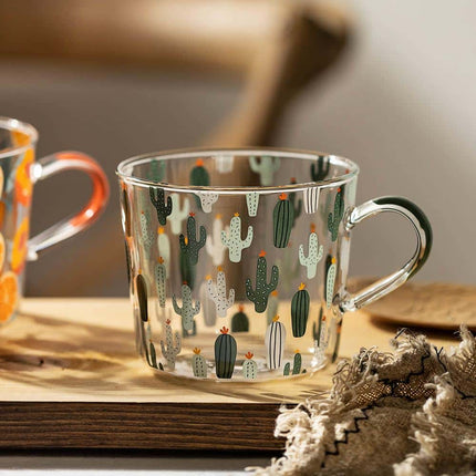 Cactus / Orange Glass Tea Cup - Wnkrs