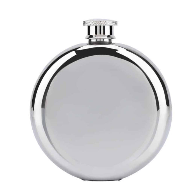 Round Stainless Steel Hip Flask - wnkrs