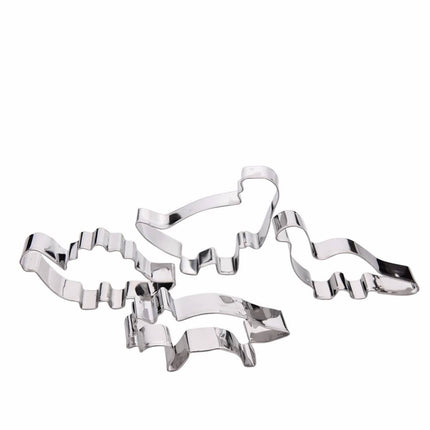 Cute Dinosaur Shaped Eco-Friendly Stainless Steel Cookie Cutters Set - wnkrs