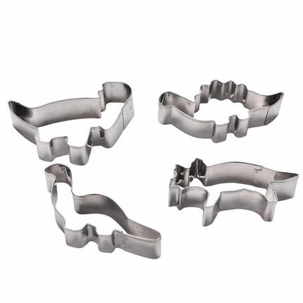 Cute Dinosaur Shaped Eco-Friendly Stainless Steel Cookie Cutters Set - wnkrs