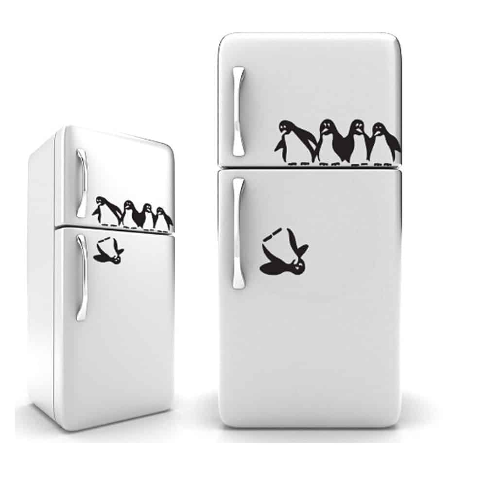 Funny Penguin Decal for Refrigerator