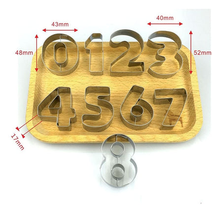 3D Number Shaped Cookie Molds 9 pcs/Set - wnkrs