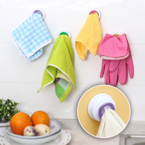 Useful Self-Adhesive Plastic Kitchen Towel Holders Set